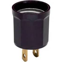 660-Watt Brown Outlet To Lampholder Adapter 1