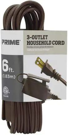 670609 9  16/2 Spt-2 3-Outlet Brown Cord 1