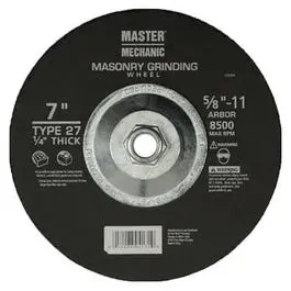 7 X 1/4 X 5/8-Inch Masonry Grinding Wheel 1