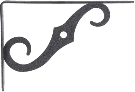 8X5-1/2  Antique Black Orn Shelf Brckt 1