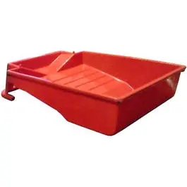 9-Inch Red Deep-Well Plastic Tray 1