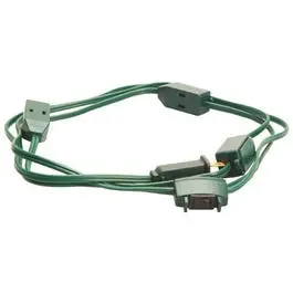 9-Outlet Christmas Tree Cube Tap Extension Cord, 18/2, Green, 9-Ft. 1