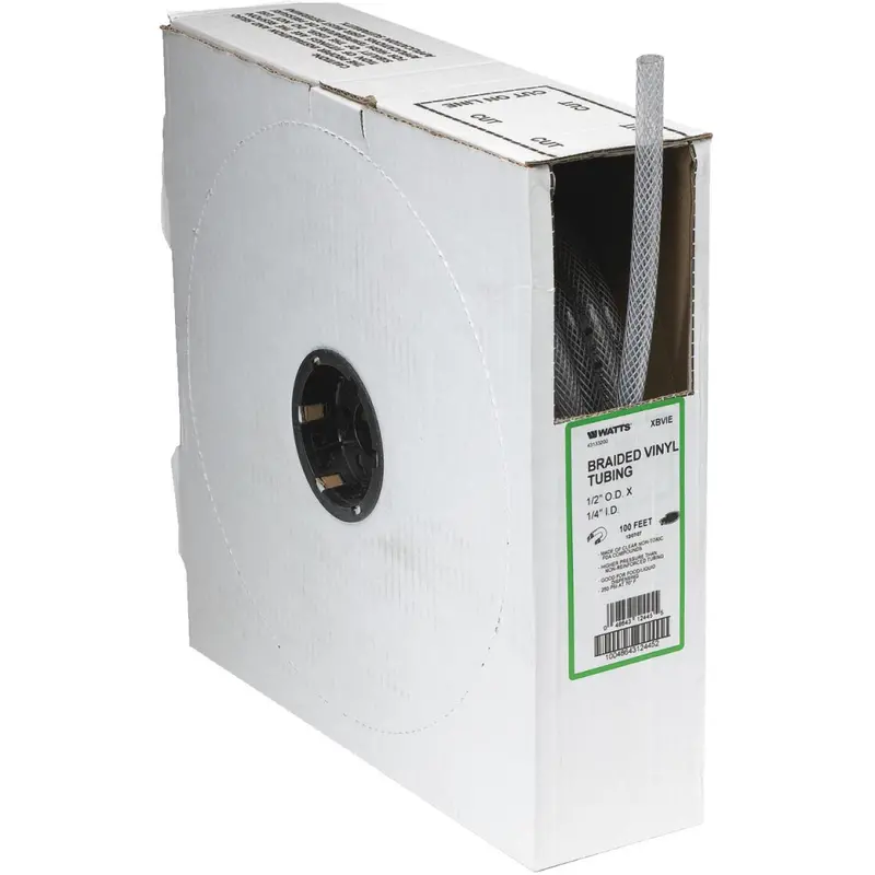Abbott Rubber 1-3/8 In. X 1 In. X 150 Ft. Clear T12 Braided Pvc Tubing, Bulk Box 1