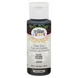 Acrylic Craft Paint, 2-Oz., Glitter Burst Black Ice 1