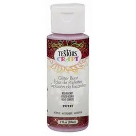 Acrylic Craft Paint, 2-Oz., Glitter Burst Red Rocket 1