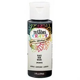 Acrylic Craft Paint, 2-Oz., Metallic Black 1