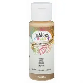 Acrylic Craft Paint, Gold Metallic, 2-Oz. 1