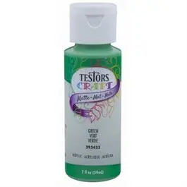 Acrylic Craft Paint, Matte Green, 2-Oz. 1