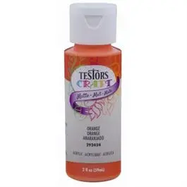 Acrylic Craft Paint, Matte Orange, 2-Oz. 1