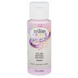 Acrylic Craft Paint, Matte Petal Pink, 2-Oz. 1