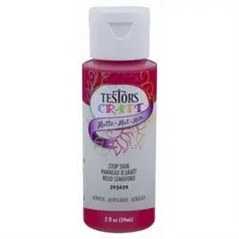 Acrylic Craft Paint, Matte Stop Sign, 2-Oz. 1