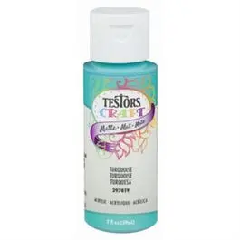 Acrylic Craft Paint, Matte Turquoise, 2-Oz. 1