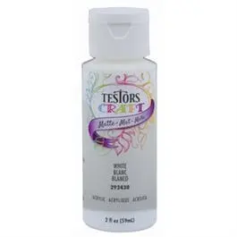 Acrylic Craft Paint, Matte White, 2-Oz. 1