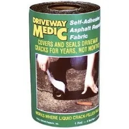 Adhesive Asphalt/Blacktop Repair Fabric, 6-In. X 9-Ft. 1