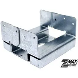 Adjustable Post Base Z-Max, 1-In. Standoff Ht., 16-Gauge Steel, 6 X 6-In. 1