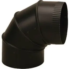 Adjustable Stove-Pipe Elbow, Black, 24 Gauge, 5-In. 1