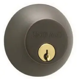 Aged Bronze Single-Cylinder Deadbolt Lock 1