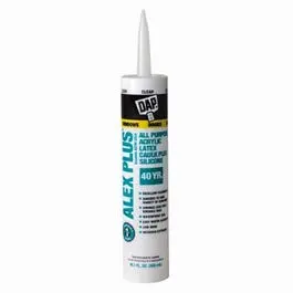 Alex Plus Acrylic Latex Caulk, Clear, 10.1-Oz. 1