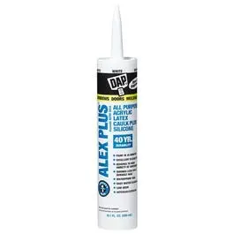 Alex Plus Acrylic Latex Caulk, White, 10.1-Oz. 1