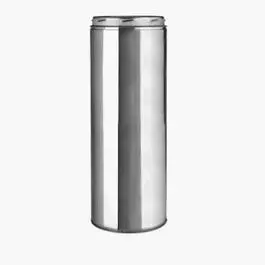 All Fuel Double Wall Insulated Chimney Pipe With Locking Band, Stainless Steel, 6 X 24-In. 1