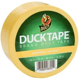 All-Purpose Duct Tape, Yellow, 1.88-In. X 20-Yd. 1