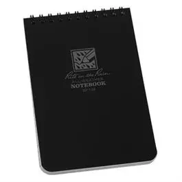All-Weather Notebook, Top Spiral, Black, 6 X 6-In. 1