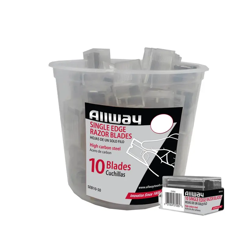 Allway Bucket Single-Edge Blades/50 10/Pk. In Dispensers, Labelled 1