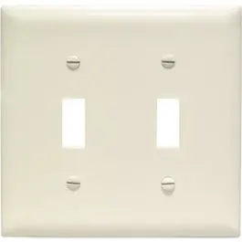 Almond 2-Toggle Opening Nylon Wall Plate 1