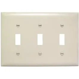 Almond 3-Toggle Opening Nylon Wall Plate 1
