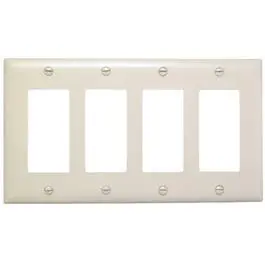 Almond 4 Decorator Opening Nylon Wall Plate 1