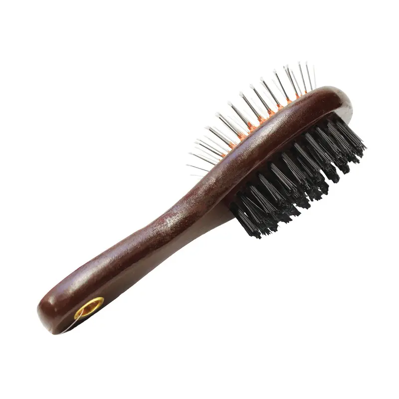 Aloe Care Pin And Bristle Brush 2-In-1 Wood 1