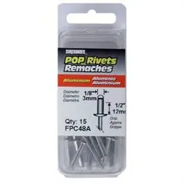 Aluminum Rivets, Long, 1/8-In., 15-Pk. 1