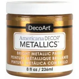 Americana Decor Metallics Craft Paint, Old Gold, 8-Oz. 1
