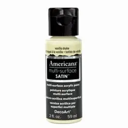 Americana Multi Surface Craft Paint, Satin, Vanilla Shake, 2-Oz. 1