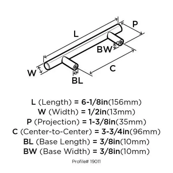 Amerock Bp40516bbr Bar Pulls Collection Pull 2