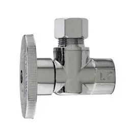 Angle Supply Stop Valve, 1/4 Turn, Chrome, 3/8-In. Female Iron Pipe X 3/8-In. O.D. Compression 1