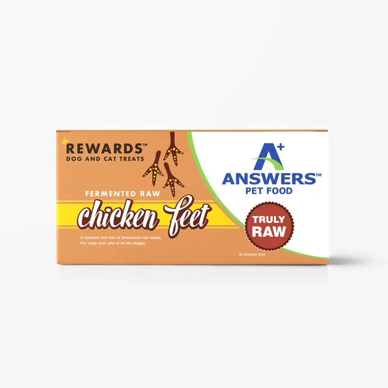 Answers Rewards Fermented Raw Organic Chicken Feet Dog And Cat Treats 1