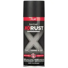Anti-Rust Enamel Paint & Primer, Black Flat, 12-Oz. Spray 1