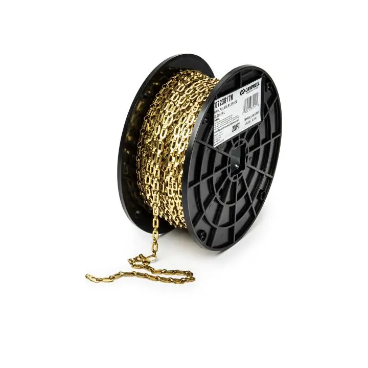 Apex Campbell 1/0 Brass Plumbers Chain Bright 200' Per Reel 1