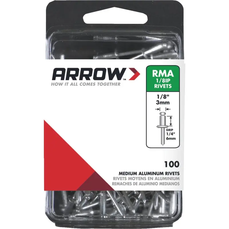 Arrow 1/8 In. X 1/4 In. Aluminum Ip Rivet (100 Count) 1