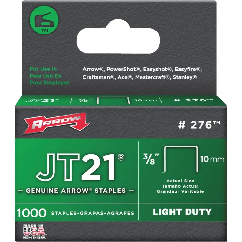 Arrow Jt21 Light Duty Staple, 3/8 In. (1000-Pack) 1
