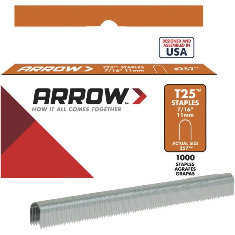 Arrow T25 Round Crown Cable Staple, 7/16 In. (1100-Pack) 1