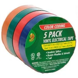Assorted Vinyl Electrical Tape, 20-Ft. Rolls, 5-Pk. 1