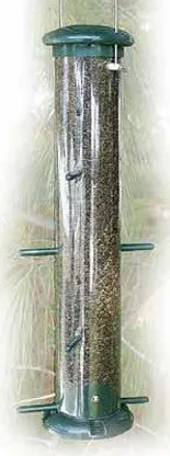 Audubon Green Plastic 8-Port Nyjer® Thistle Finch Tube Feeder 1