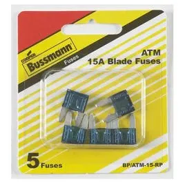 Auto Blade Fuse, 15-Amp, Blue, 5-Pk. 1