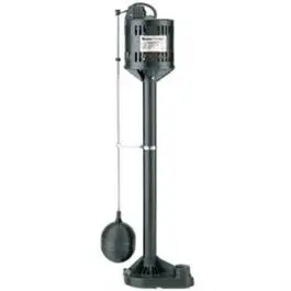 Automatic Pedestal Sump Pump, Thermoplastic, 1/3-Hp Motor, 3,480-Gph 1