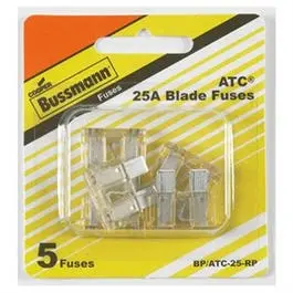Automotive Blade Fuses, Clear, 25-Amp, 5-Pk. 1