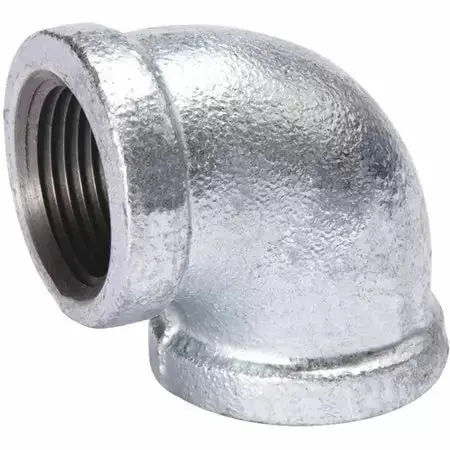 B & K Industries Galvanized 90° Elbow 150# Malleable Iron Threaded Fittings 3/8" 1