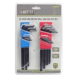 Ball-Hex-L Key Set, Sae & Metric, 22-Pc. 1