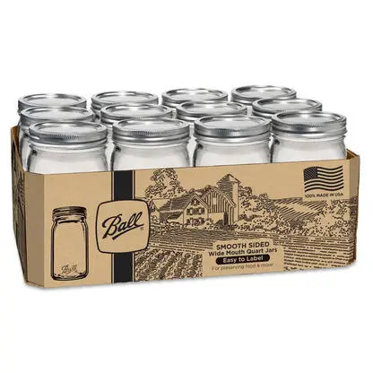 Ball Jar Mouth Quart Jars With Lids And Bands 1